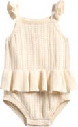 Little Planet Ruffle Skirted Organic Cotton Pointelle Bodysuit