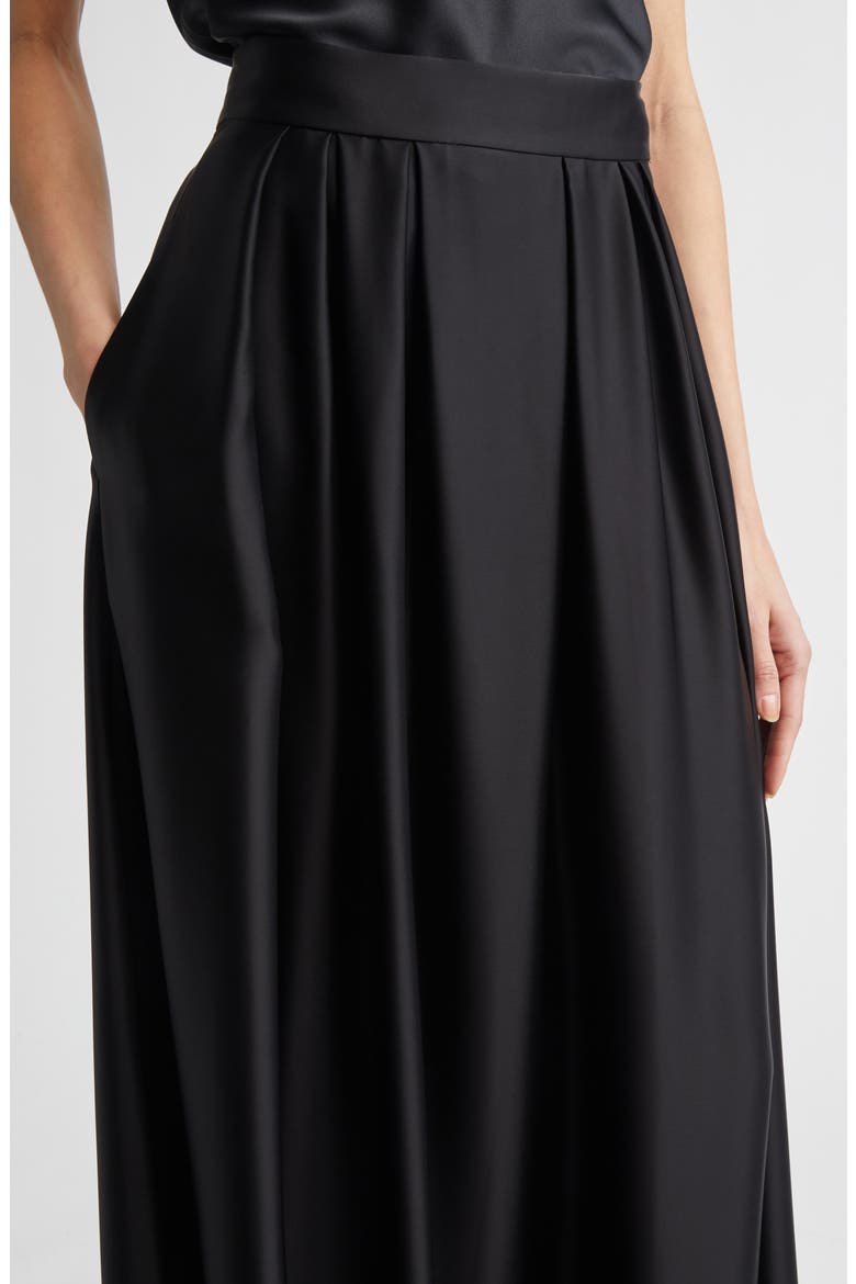 Liquid Satin Skirt, Alternate, color, BLACK