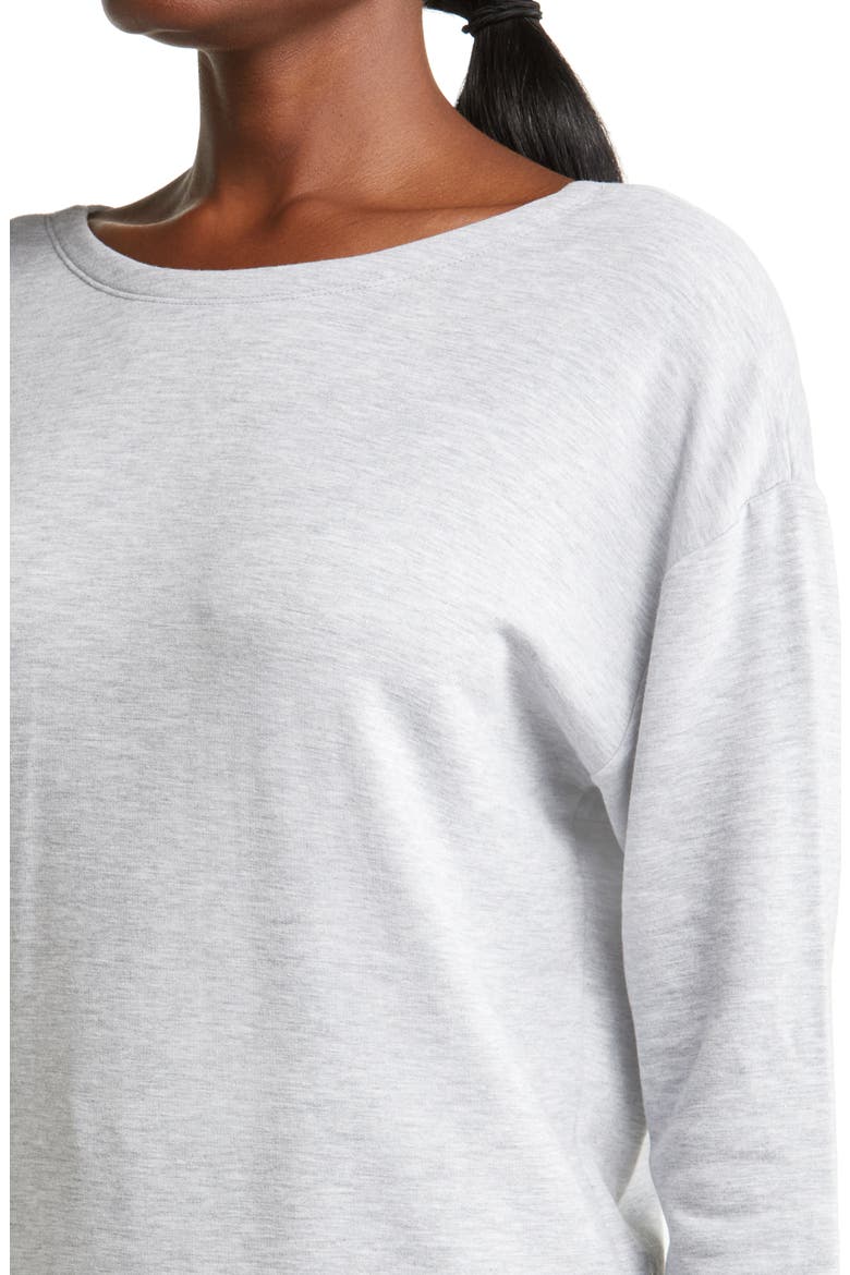 Cozy Twist Pullover Sweatshirt, Alternate, color, GREY LIGHT HEATHER