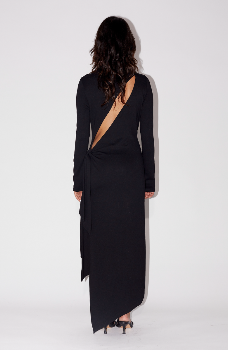 SAEMDI Open Side Jersey Dress, Alternate, color, 