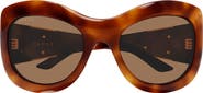 Gucci 58mm Gradient Polarized Butterfly Sunglasses