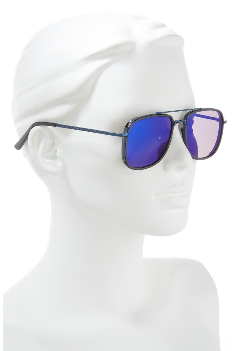 54mm Navigator Sunglasses, Alternate, color, BLACK BLUE