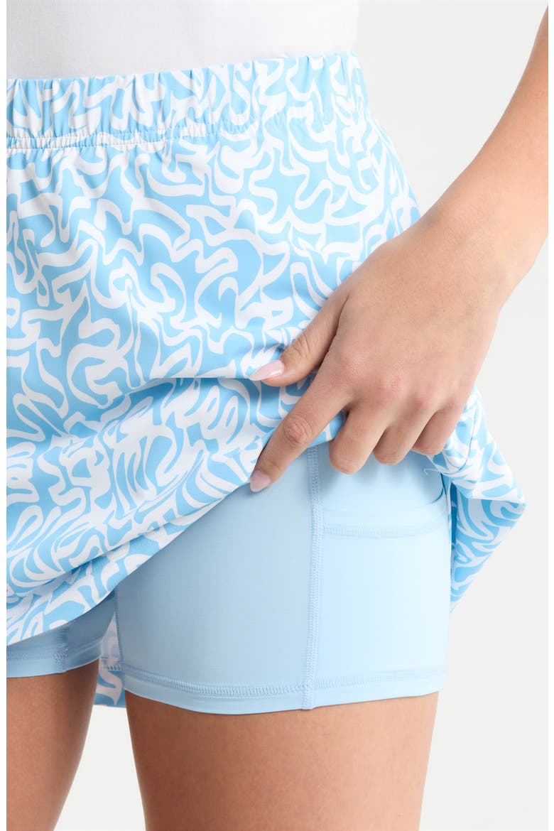 Scribble Print Tech Golf Skort, Alternate, color, BAJA
