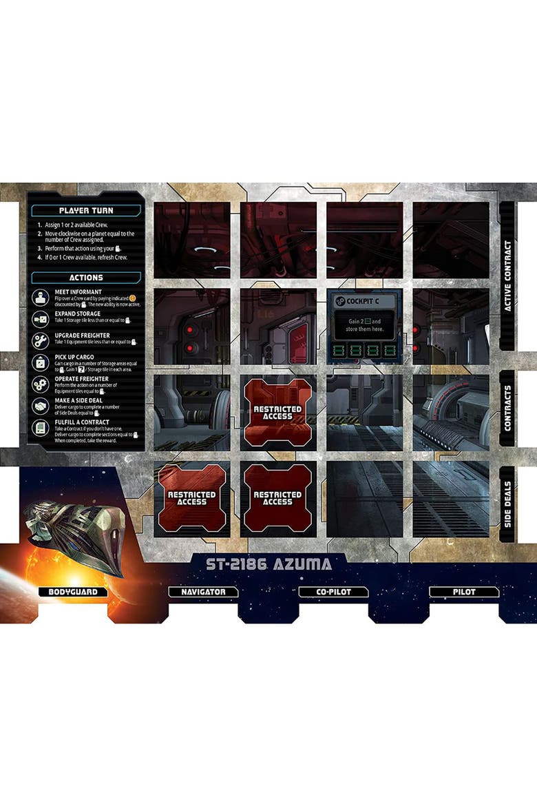 Scorpius Freighter Scifi Tile Placement Game, Alternate, color, Multicolored