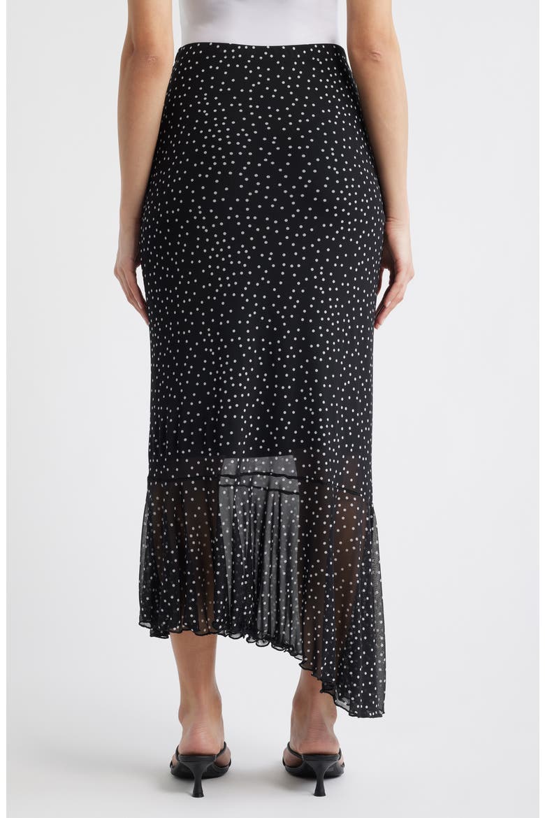 Flounce Midi Skirt, Alternate, color, BLACK