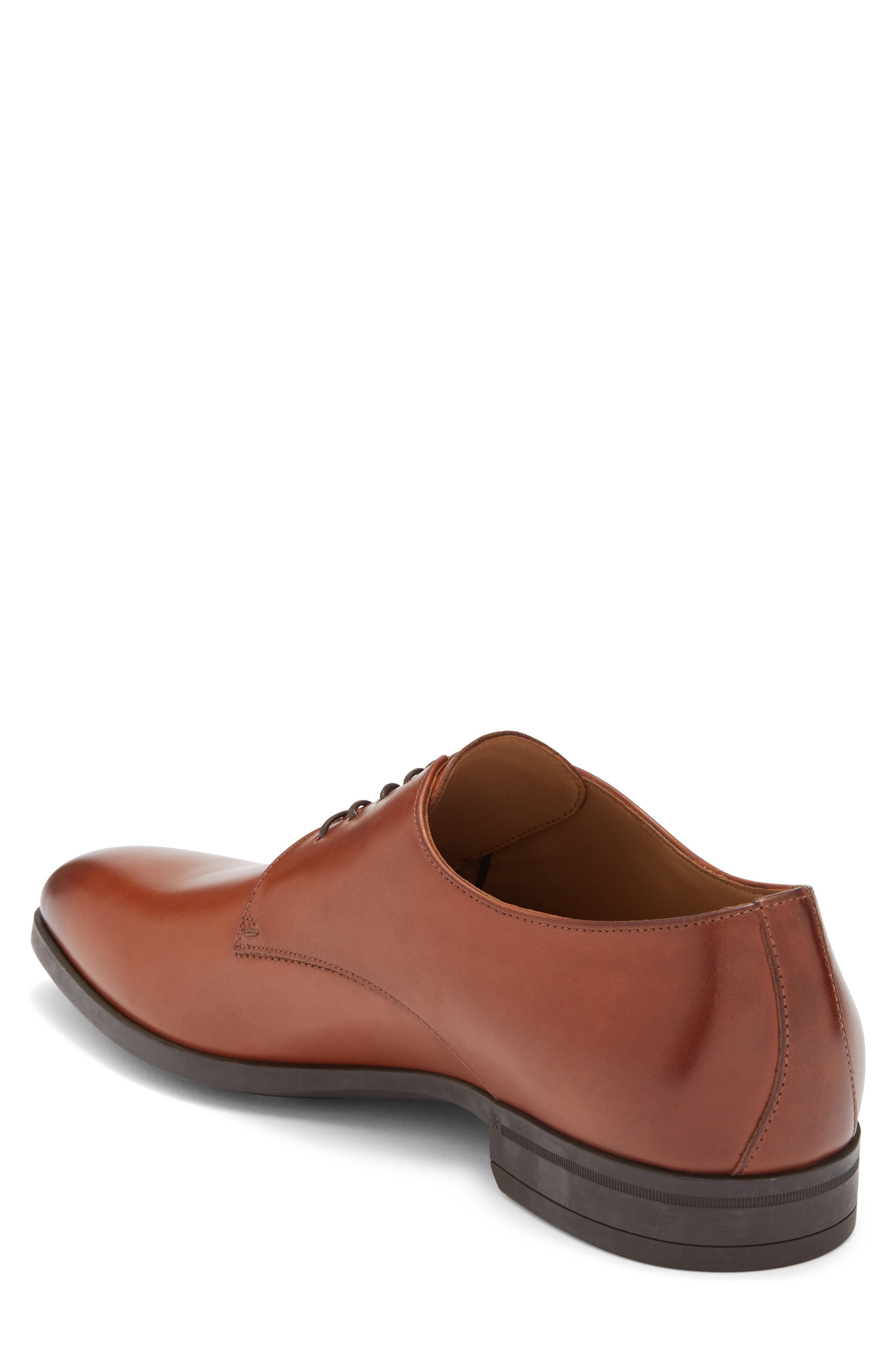 BOSS Kensington Leather Derby, Alternate, color, Medium Brown