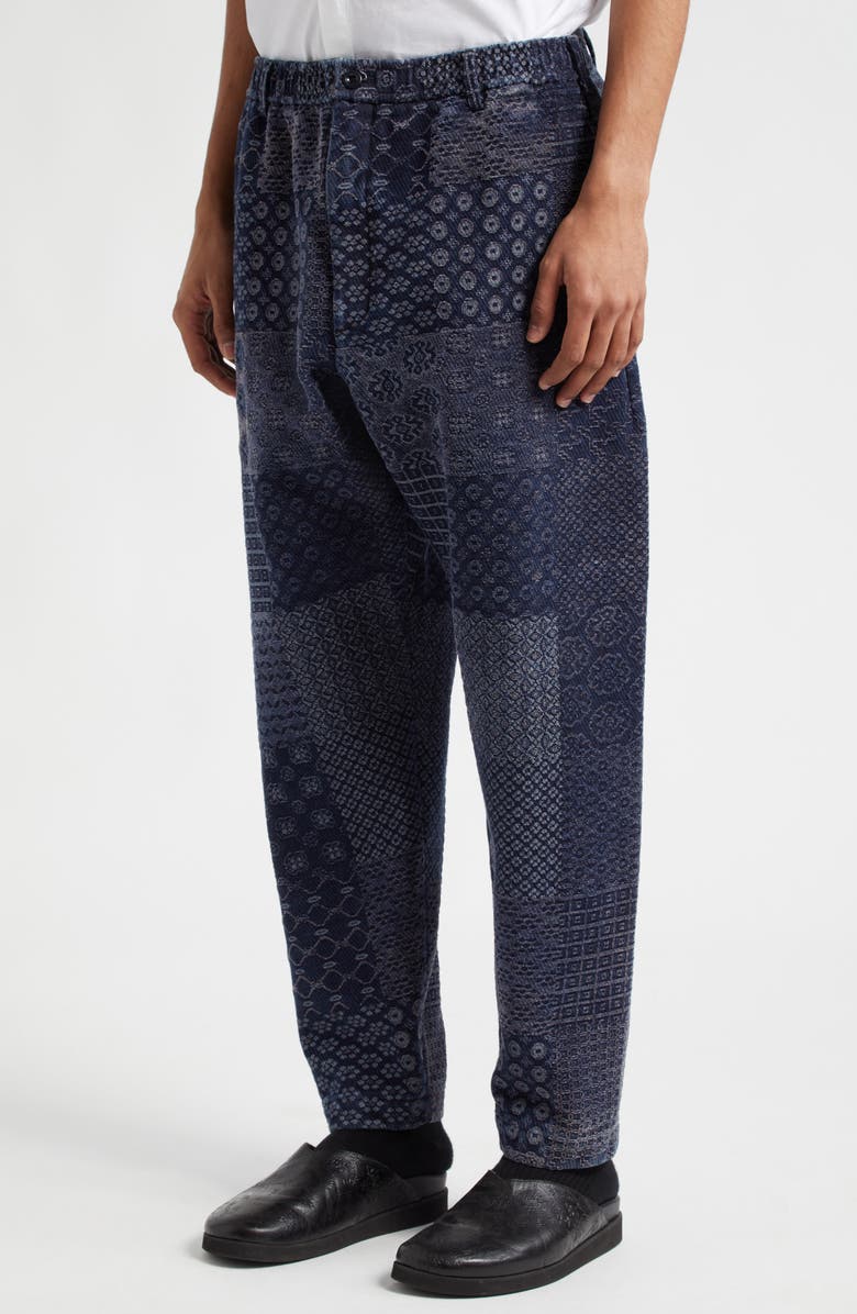 4SDesigns Elastic Waist Cotton Blend Jacquard Pants, Alternate, color,