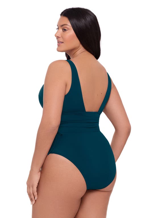 S3 Cinched Adjustable One Piece Swimsuit In Dusk Blue