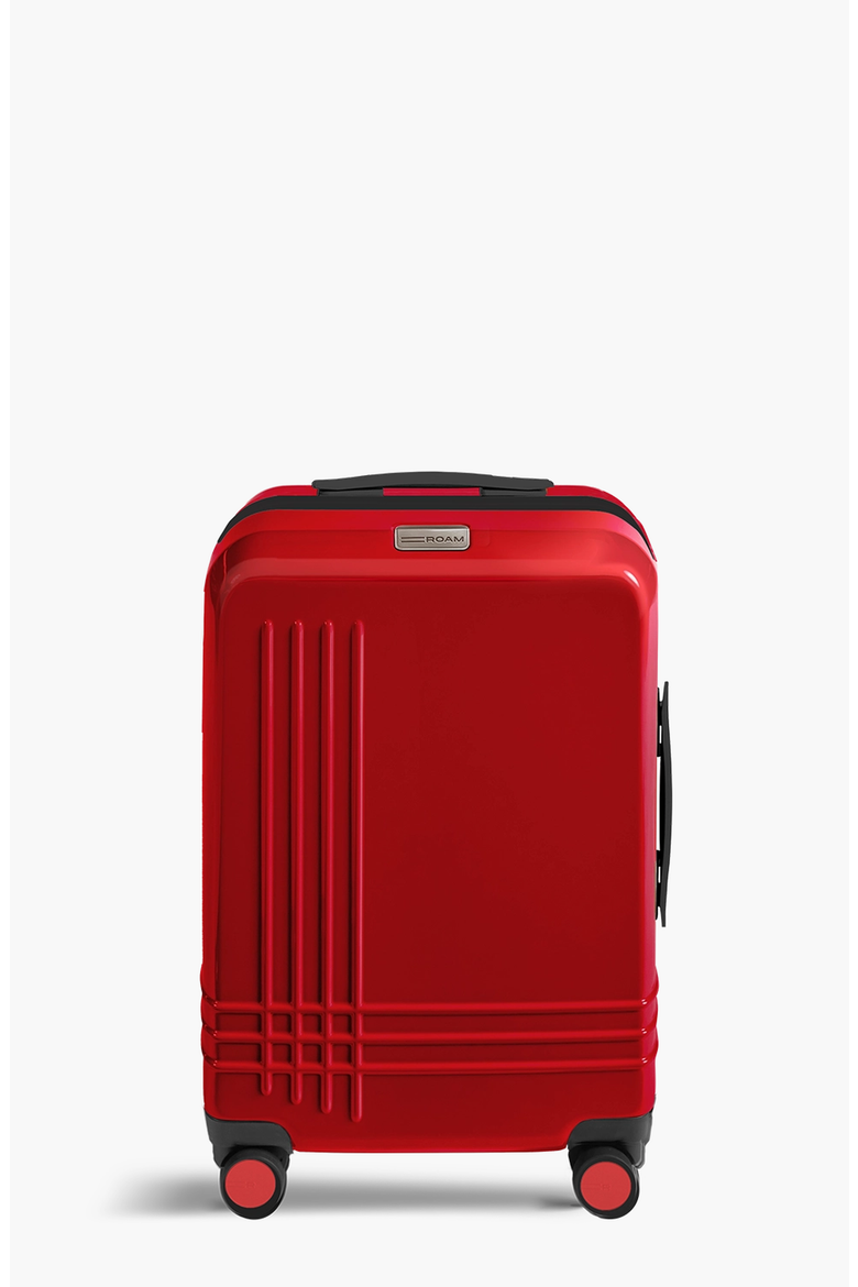 Carry-On Luggage, Main, color, Red Gloss / Black Trim