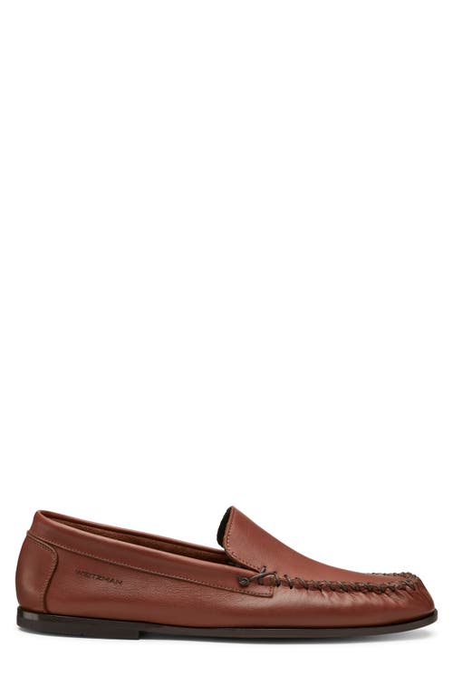 Stuart Weitzman Men's Montauk Leather Moccasin Loafers In Cognac