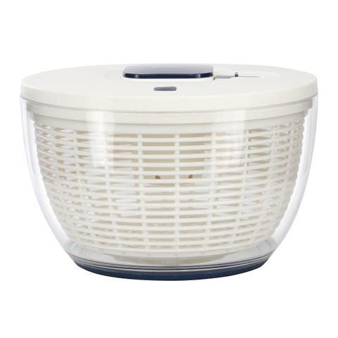 Hunterdale 6.3 Quart Plastic Salad Spinner in White
