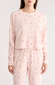 Honeydew Road Trip Long Sleeve Crop Pajama Top