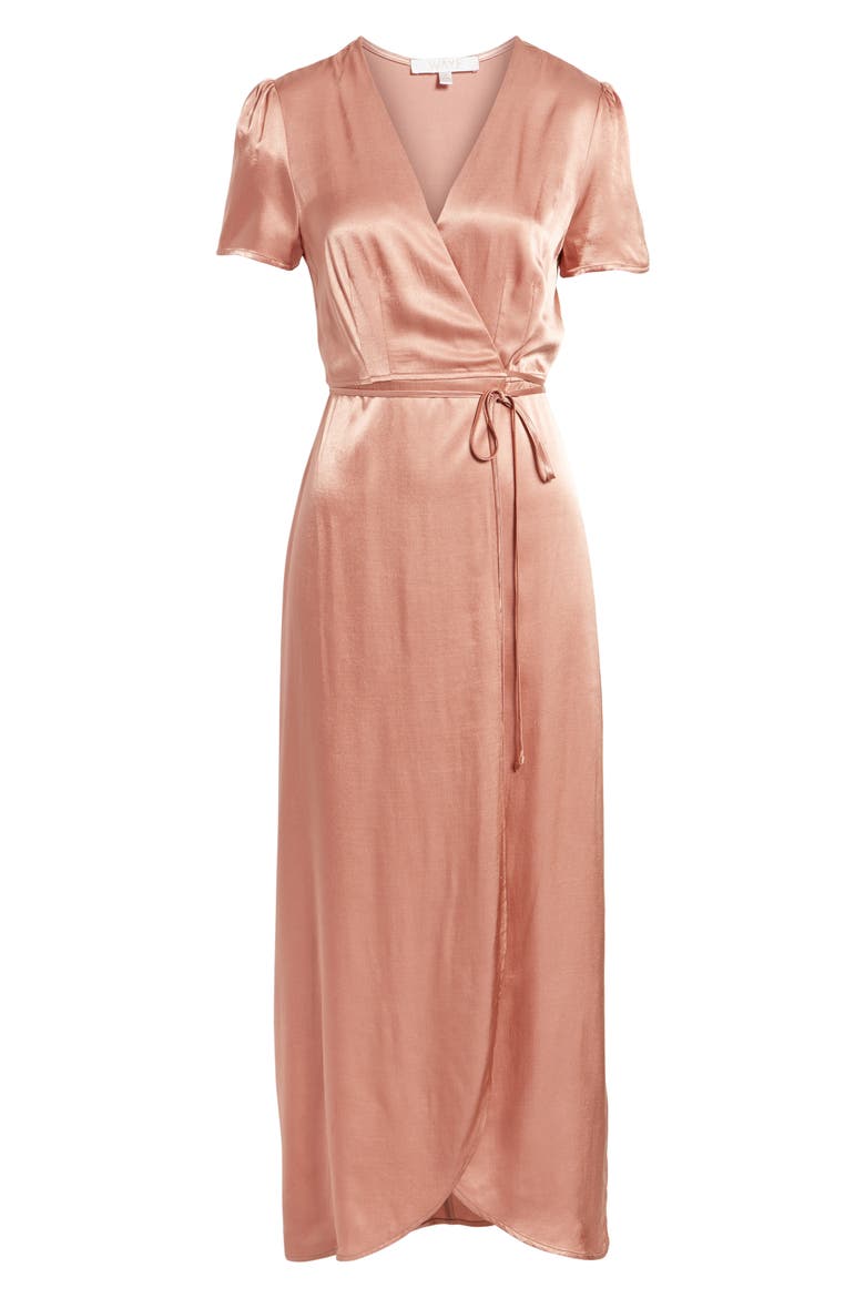 Gwyneth Wrap Maxi Dress, Alternate, color, DUSTY ROSE