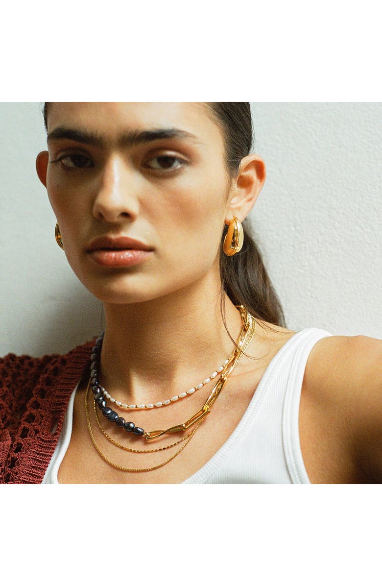 Missoma Large Ridge Dome Hoop Earrings, Alternate, color, 