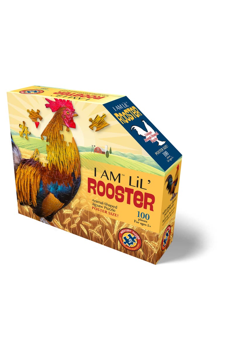 Puzzles LiL' ROOSTER 100 Piece Jigsaw Puzzle, Main, color, Multicolored