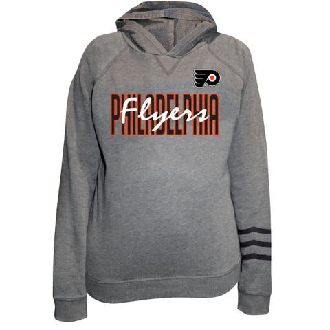 Women's Fanatics Heather Gray Philadelphia Flyers Plus Size Lightweight Fleece Raglan Pullover Hoodie