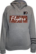 FANATICS Women's Fanatics Heather Gray Philadelphia Flyers Plus Size Lightweight Fleece Raglan Pullover Hoodie