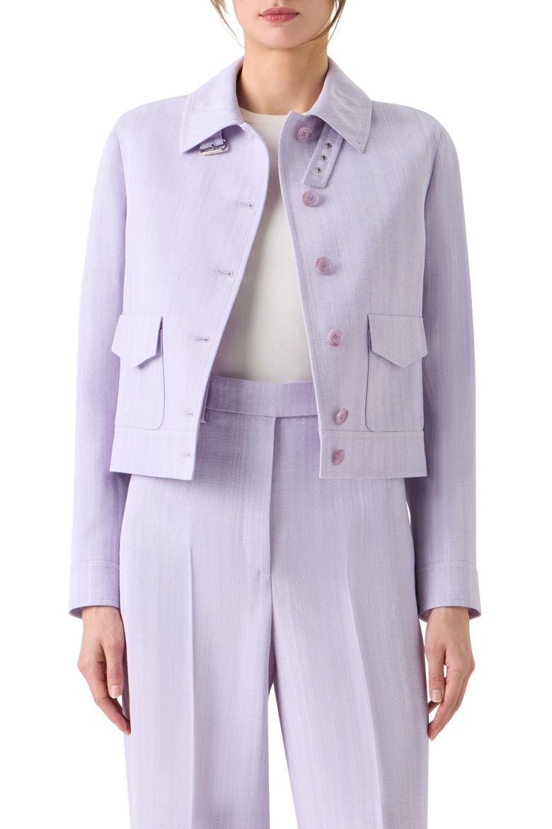 Peer Mélange Twill Jacket, Main, color, MALVA