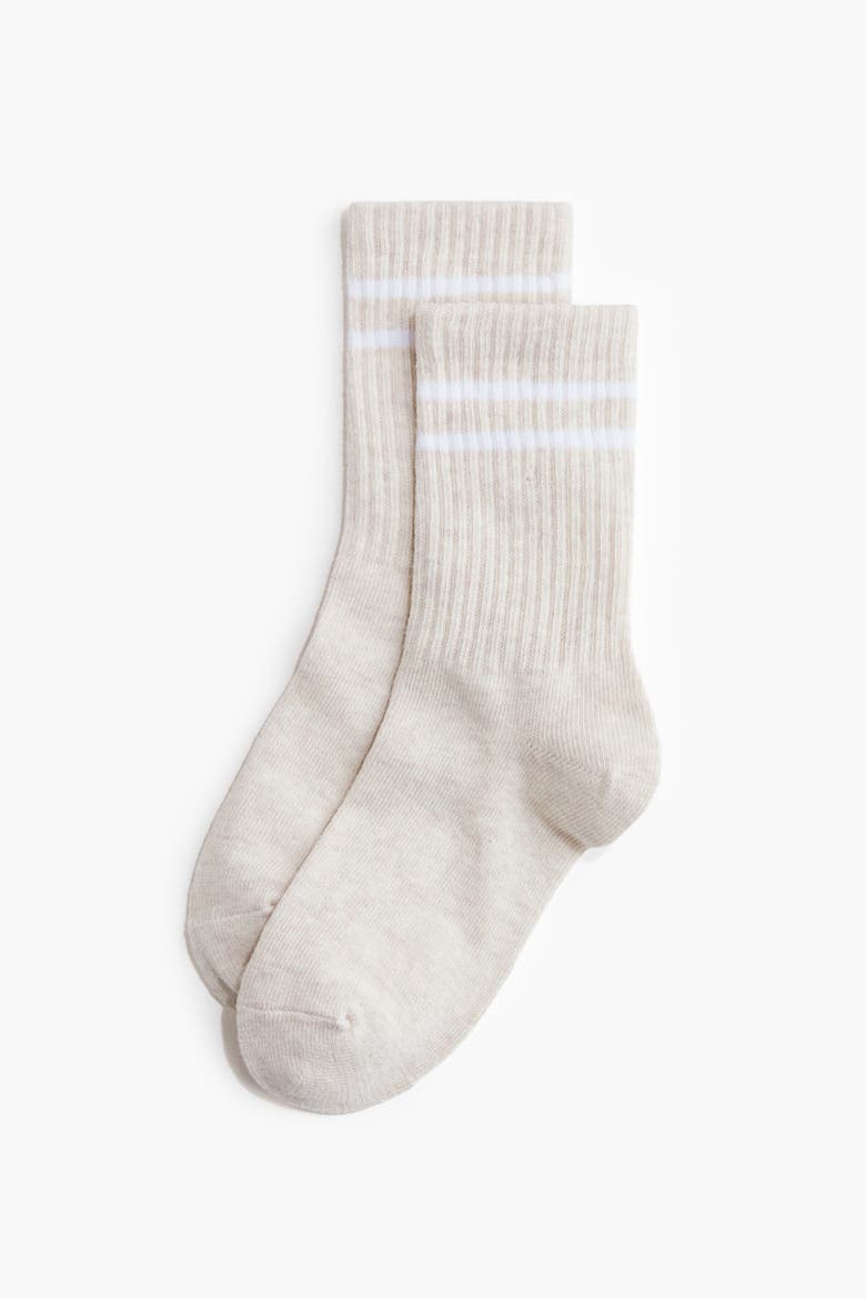 3-pack Sports Socks, Alternate, color, White/beige