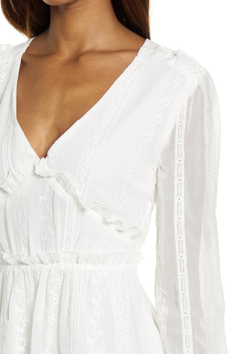 Chelsea28 Ruffle Long Sleeve Minidress, Alternate, color,