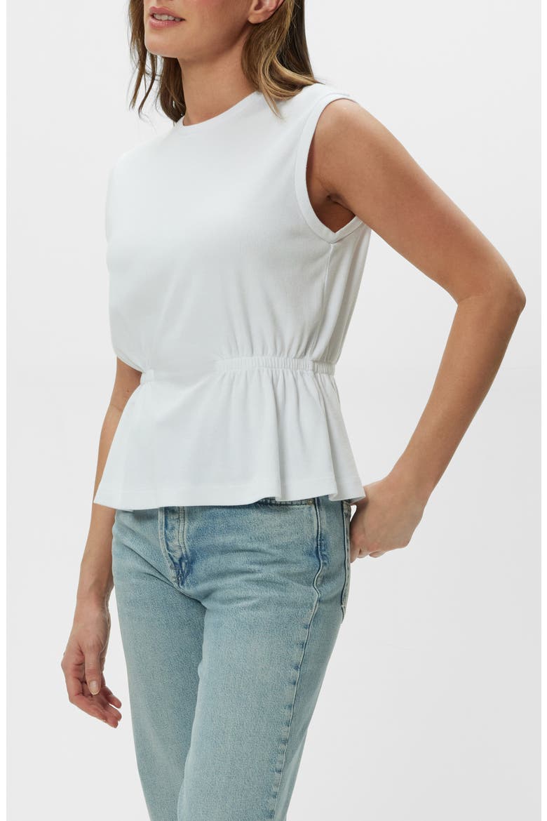 Rochel Peplum Sleeveless Top, Alternate, color, WHITE