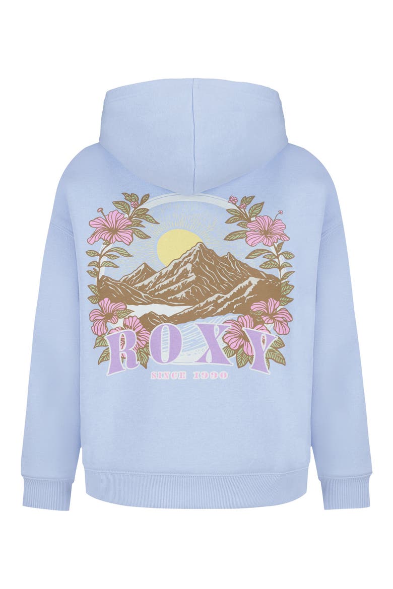Kids' Mountain Bloom Hoodie, Alternate, color, WINDSURFER