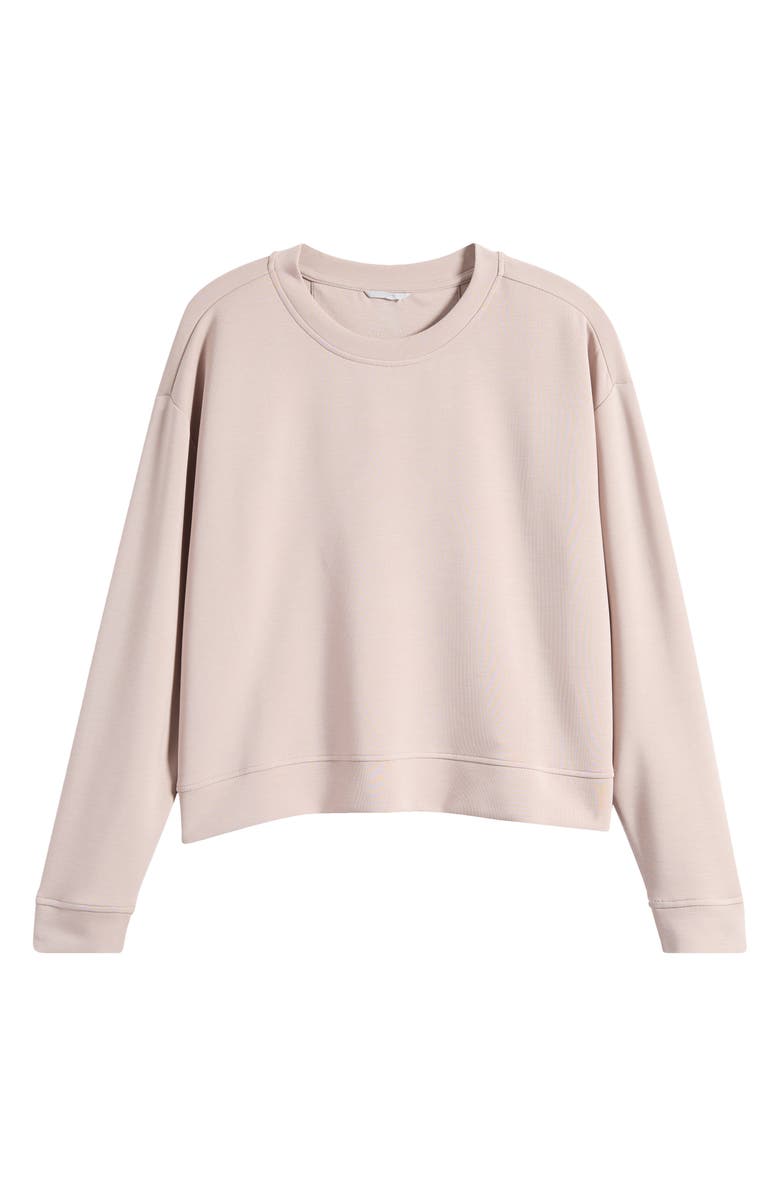 Swannies Sienna Crop Performance Sweatshirt, Alternate, color, Tan