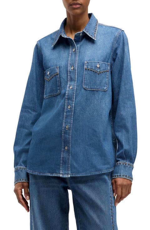 Western Stud Denim Shirt