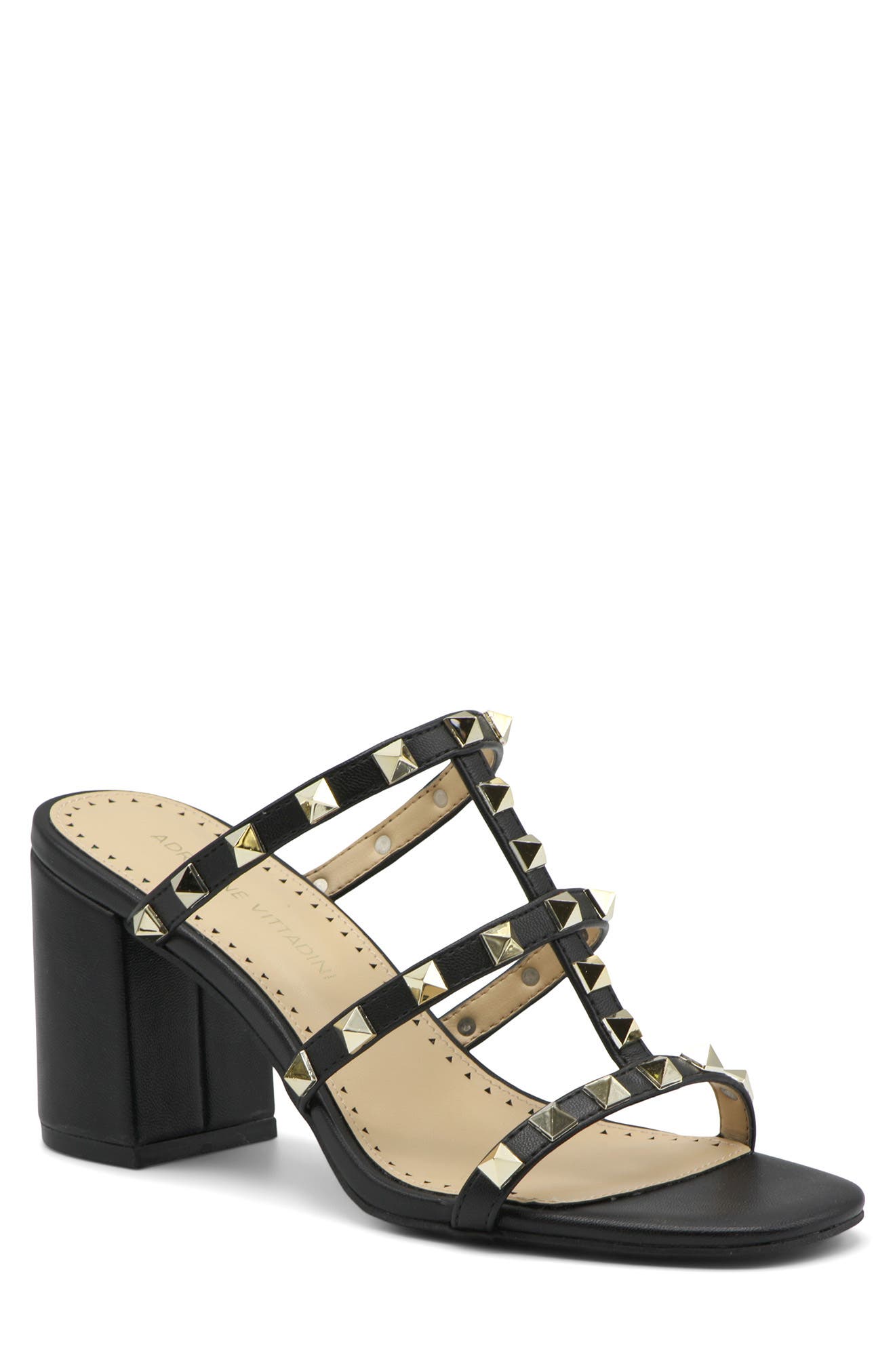 Adrienne Vittadini Alex Studded Mule Sandal, Main, color, 