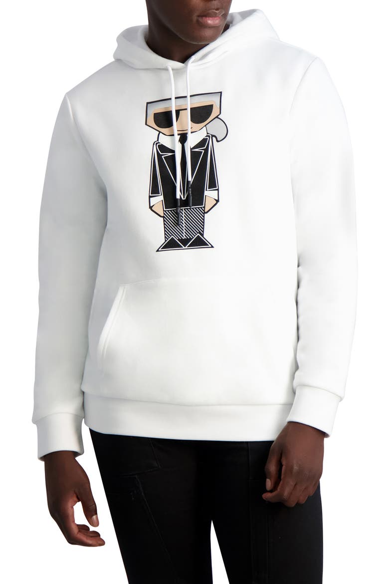 Kocktail Karl Graphic Hoodie, Main, color, WHITE