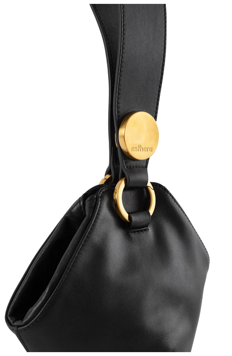 Esthera 9PM Leather Shoulder Bag, Alternate, color, Black