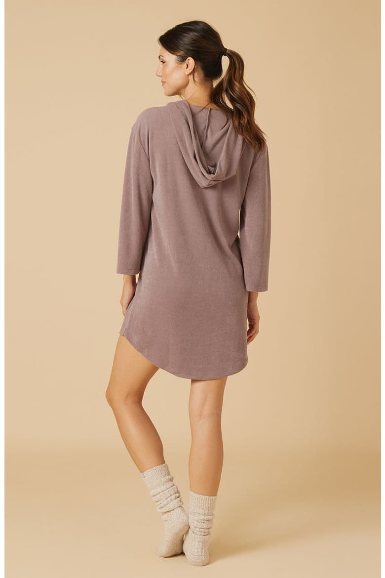 Terry Hooded Lounger, Alternate, color, Driftwood