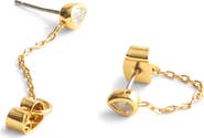 Madewell Pear Drop Front-Back Earrings