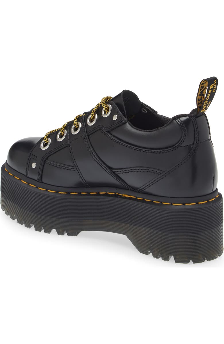 Dr. Martens 5-Eye Quad Max Lug Platform Sneaker, Alternate, color, Black Buttero