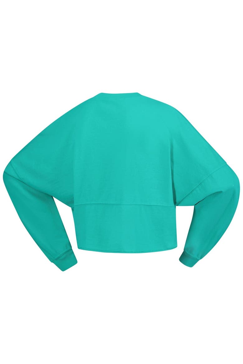 Women's Spirit Jersey Mint New York Liberty Jumbo Print Oversized Cropped Long-Sleeve T-Shirt, Alternate, color, Mint