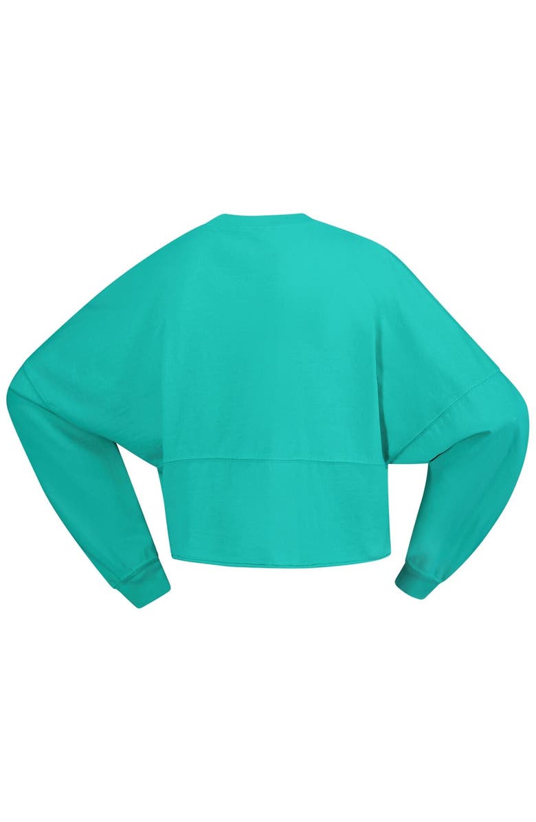 SPIRIT JERSEY Women's Spirit Jersey Mint New York Liberty Jumbo Print Oversized Cropped Long-Sleeve T-Shirt, Alternate, color, Mint