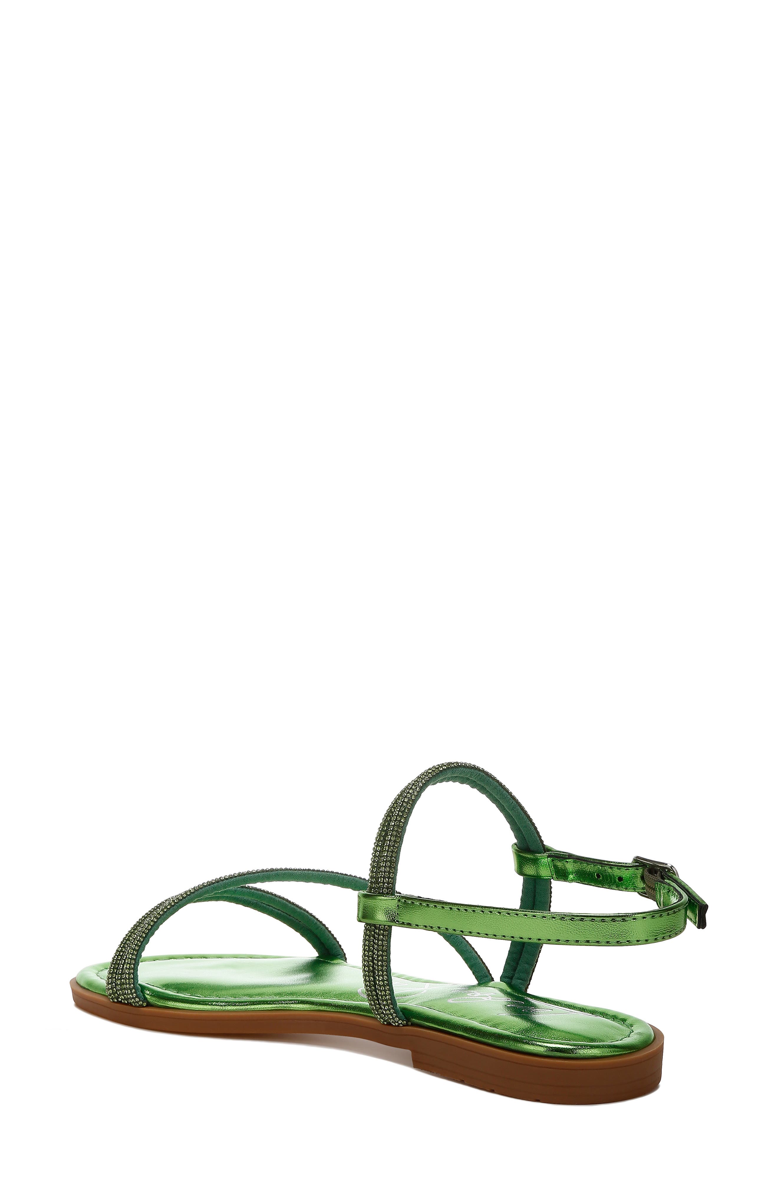 LONDON RAG Bawley Crystal Embellished Flat, Alternate, color, Green