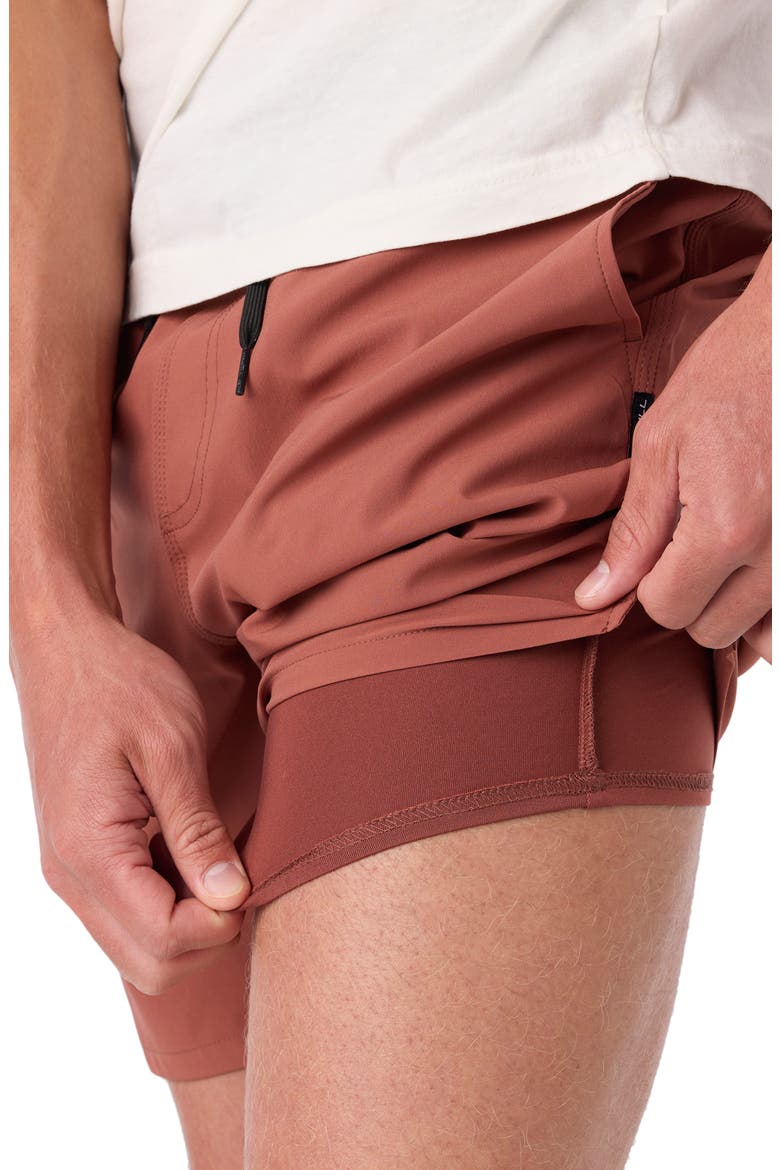 Perform Light Lined Shorts, Alternate, color, MAHOGANY