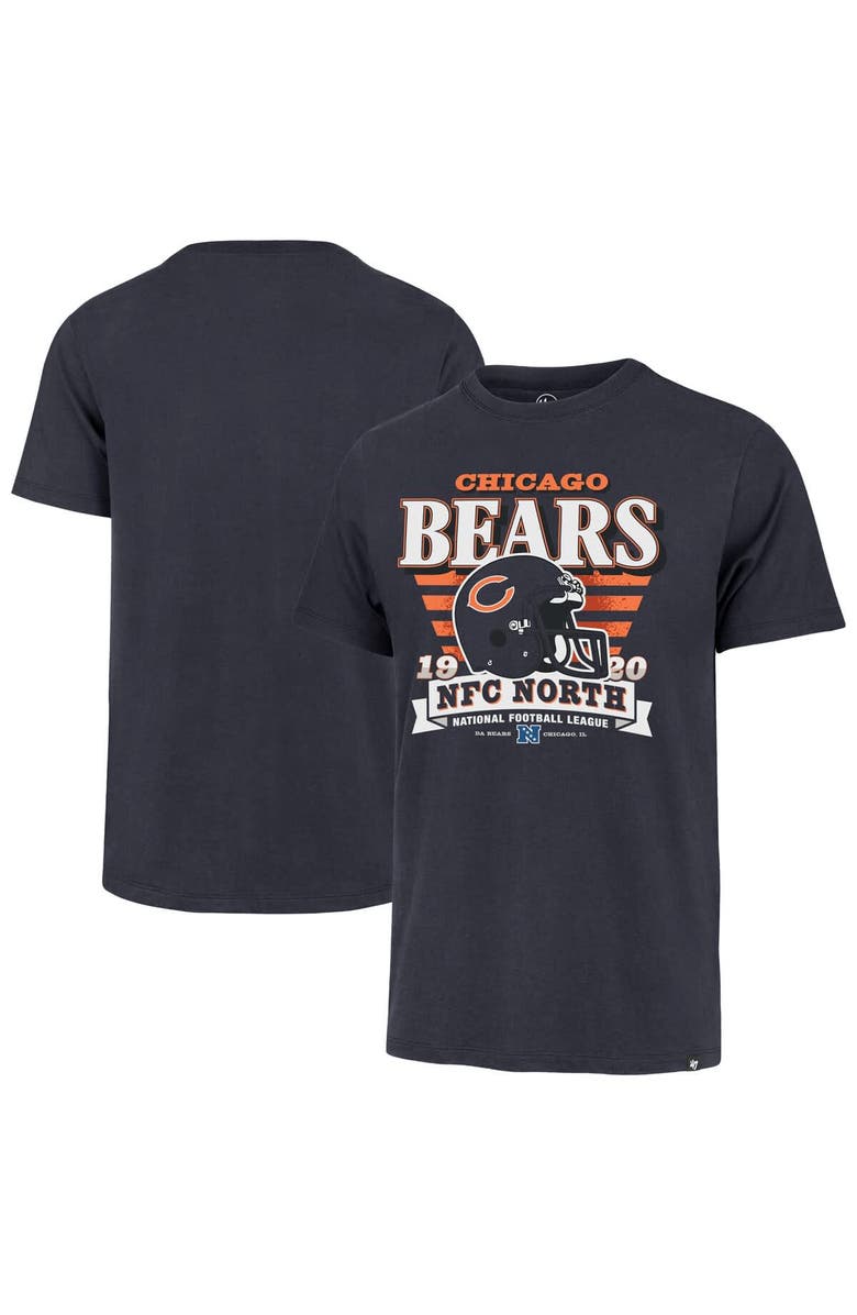 '47 Men's '47 Navy Chicago Bears Stripe Splash Franklin Throwback T-Shirt, Alternate, color, Navy