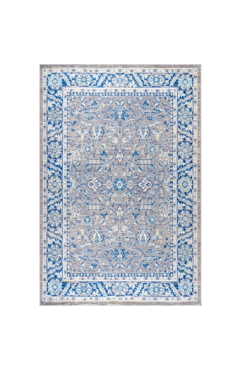 JONATHAN Y Modern Persian Boho Vintage Area Rug, Main, color, Gray/Navy