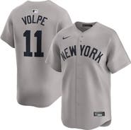 Nike Men's Nike Anthony Volpe Gray New York Yankees Away Limited Player Jersey