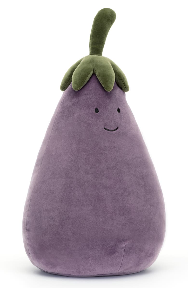 Jellycat Large Vivacious Vegetable Aubergine Plush Toy, Main, color,