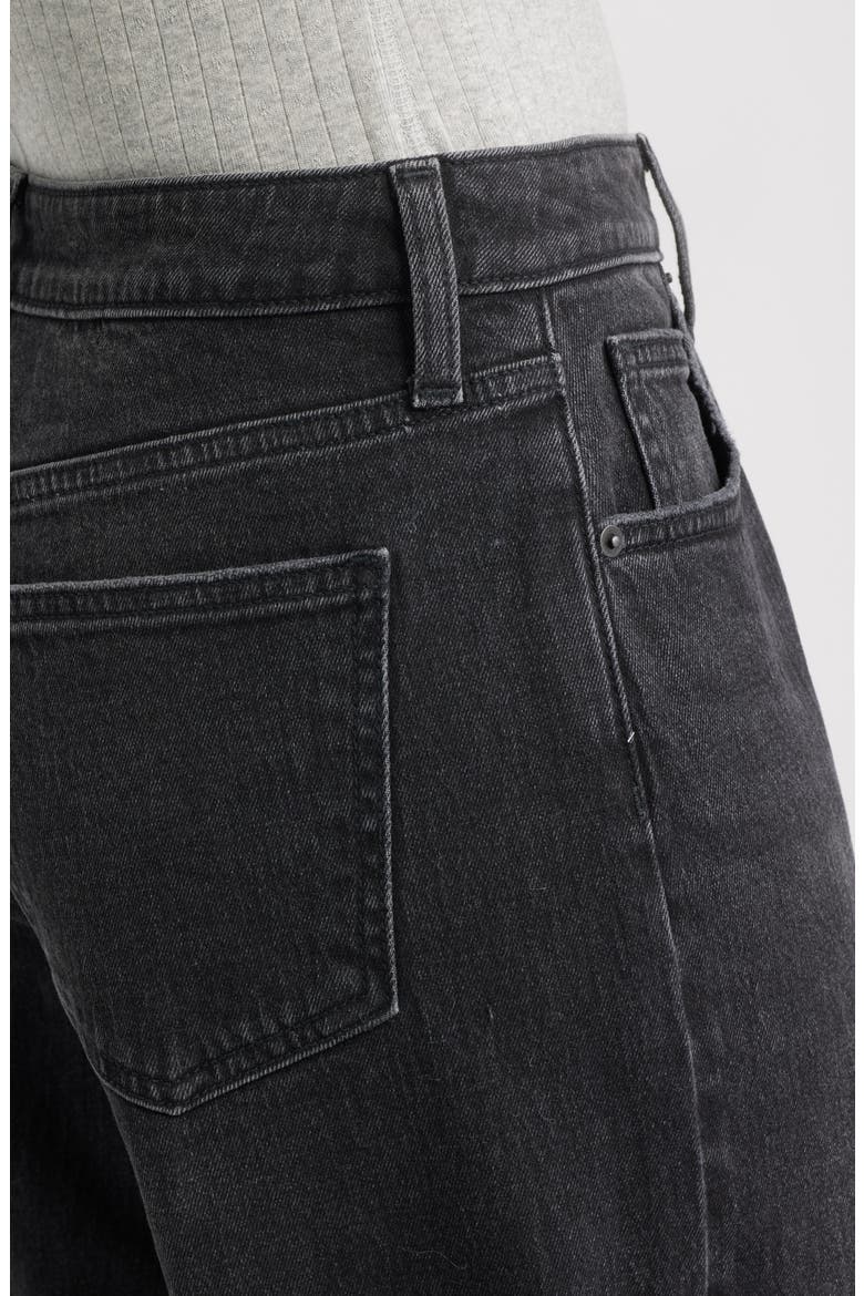 Mid Rise Baggy Barrel Jeans, Alternate, color, WASHED BLACK