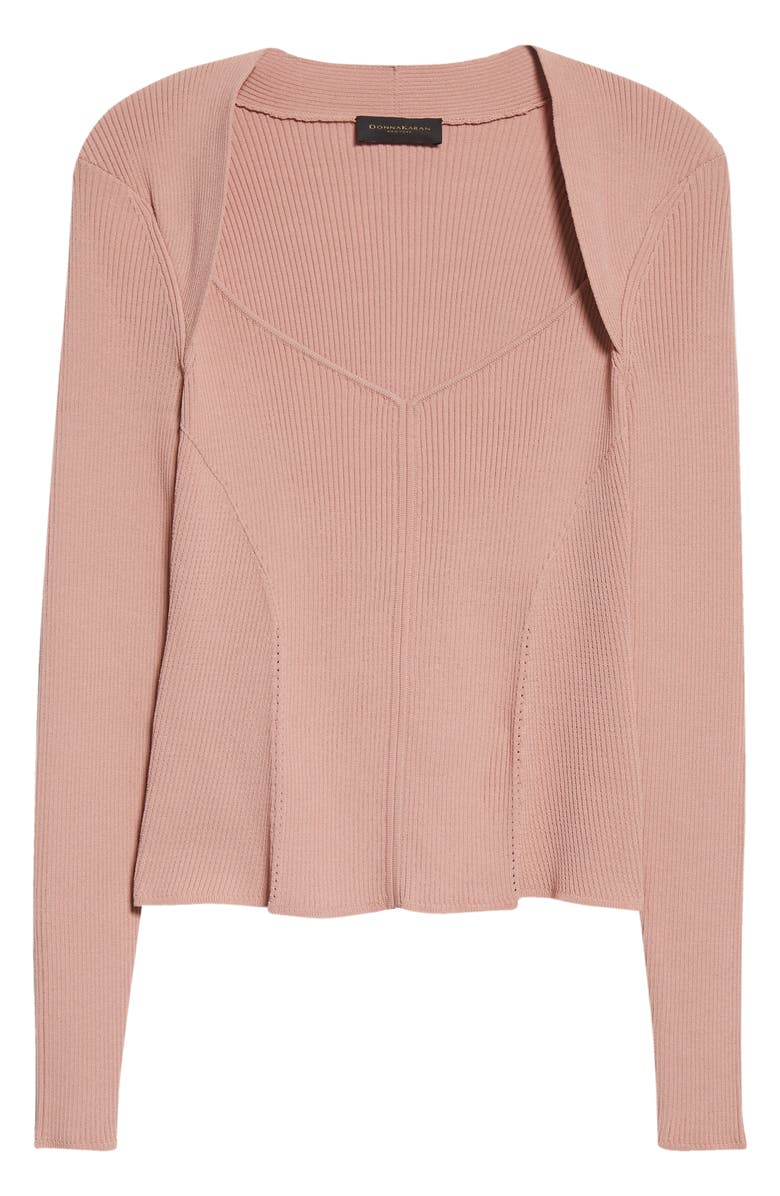 Donna Karan New York Ribbed Sweater, Alternate, color, Mauve