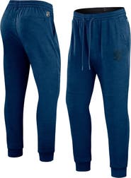 FANATICS Men's Fanatics Branded Heather Deep Sea Blue Seattle Kraken Authentic Pro Road Jogger Sweatpants