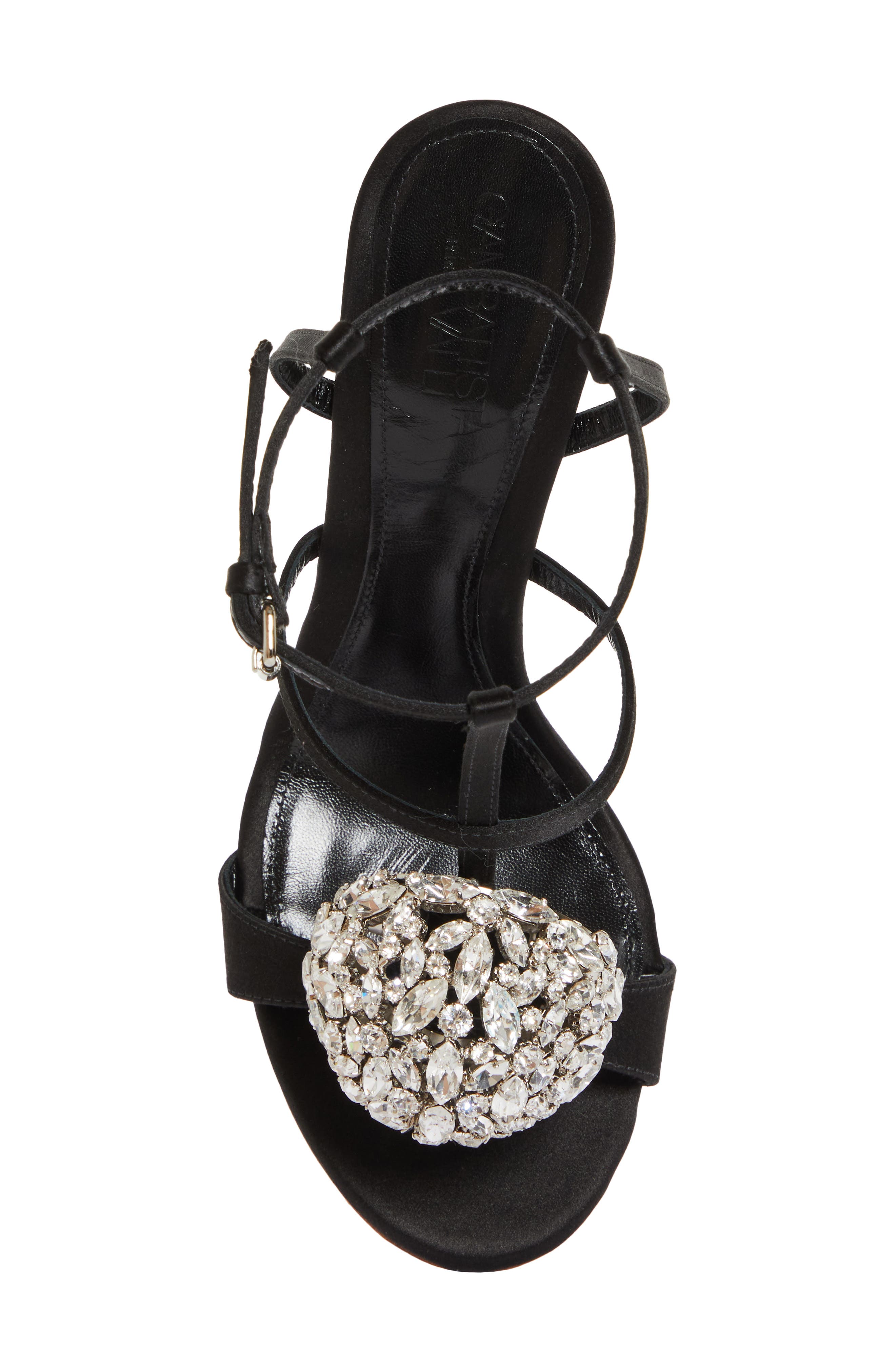 Giambattista Valli Crystal Ball Ankle Strap Cage Sandal, Alternate, color, 