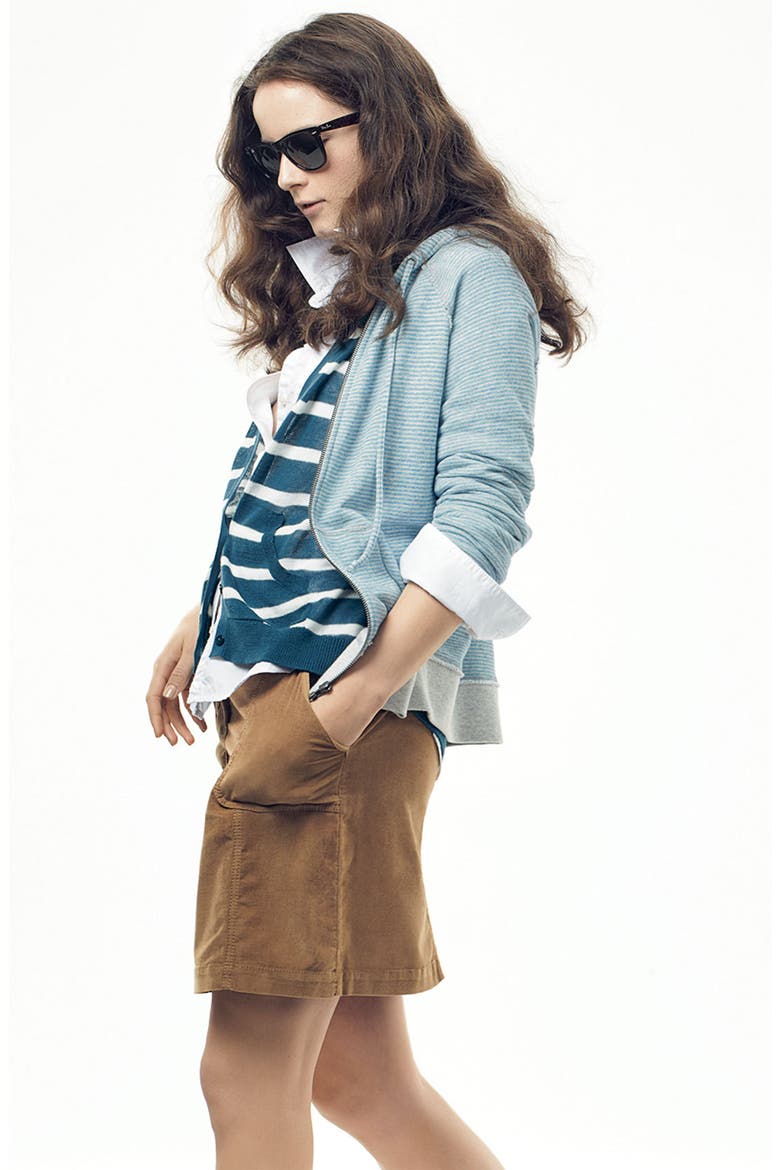Corduroy Skirt, Alternate, color, WASHED GREY EBONY