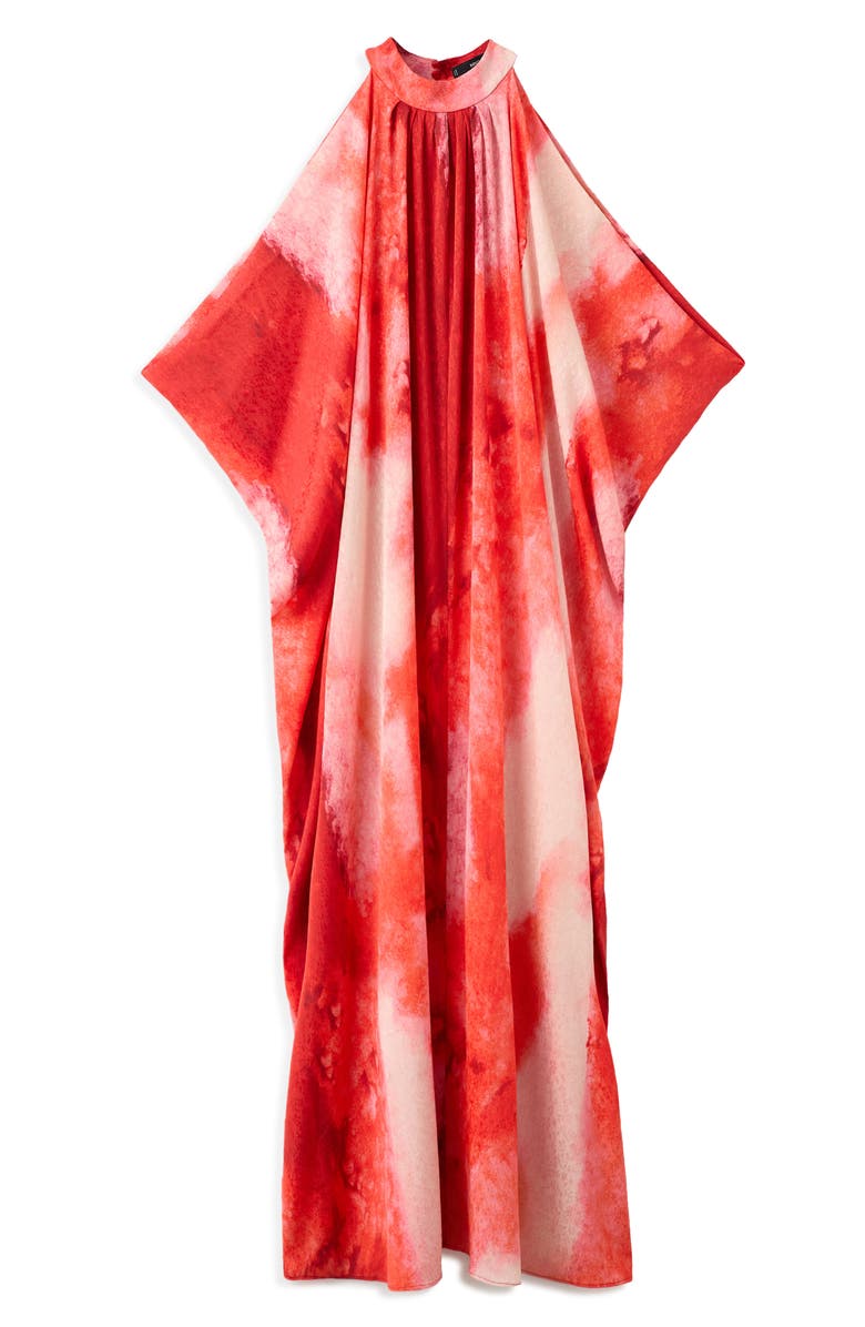 MANGO Print Cold Shoulder Maxi Dress, Alternate, color,