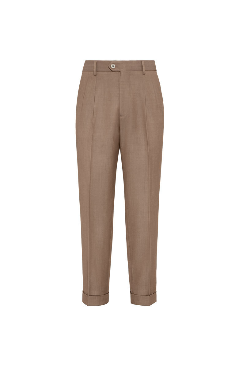 Brunello Cucinelli Wool denim trousers, Main, color, Bark