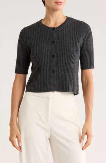 Magaschoni Short Sleeve Cashmere Cardigan